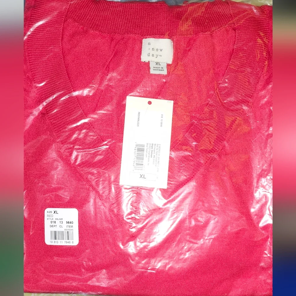 a new day Red V-Neck Blouse - Picture 2 of 3
